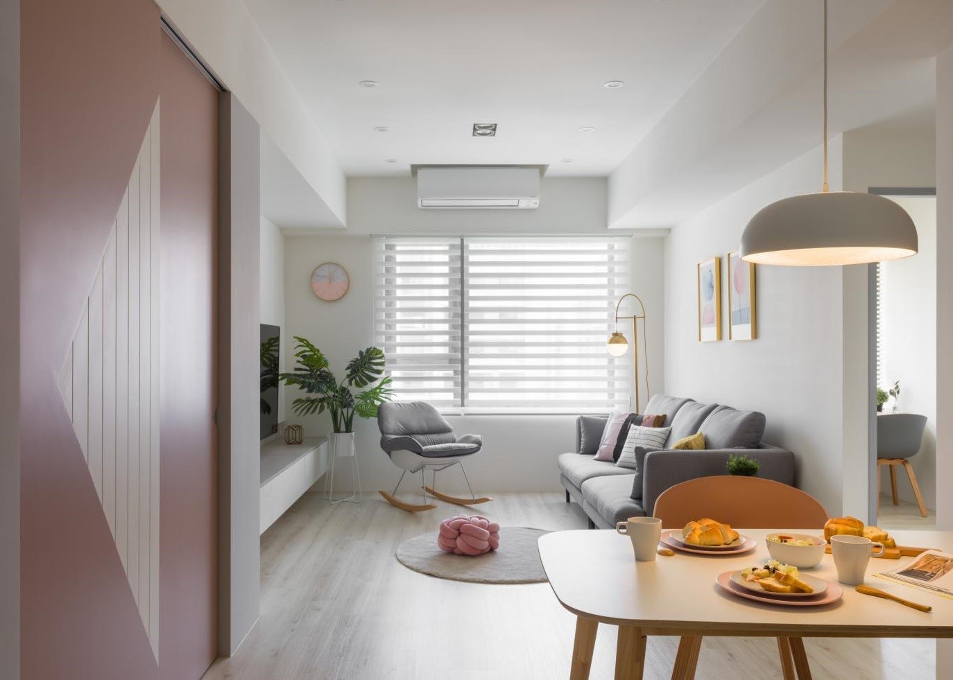 Thiết kế nội thất hiện đại chung cư 60 m2 trẻ trung